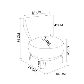 Set 2 sillones ala Loly Mostaza - 867UNQ1073