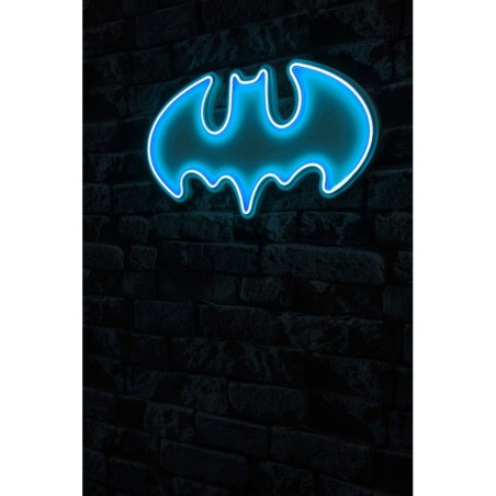 Iluminación LED decorativa de plástico Batman Bat Light azul 25x45x3 cm