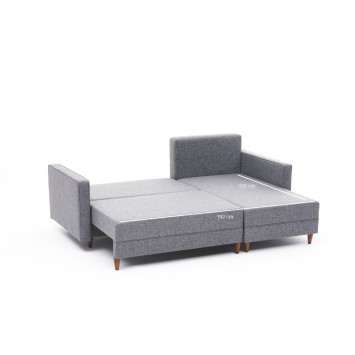 Sofá cama rinconera Aydam derecho Gris claro - 825BLC1714