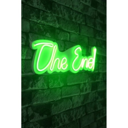 Iluminación LED decorativa de plástico The End verde 16x50x2 cm