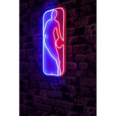 Iluminación LED decorativa de plástico The Logo Jerry West multicolor 23x50x2 cm