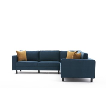 Sofá rinconera Kale Velvet Azul petróleo - 825BLC2710