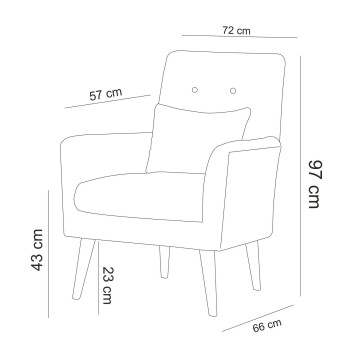 Set sofá cama sillón Aria TKM07-1070 Verde - 867UNQ1592