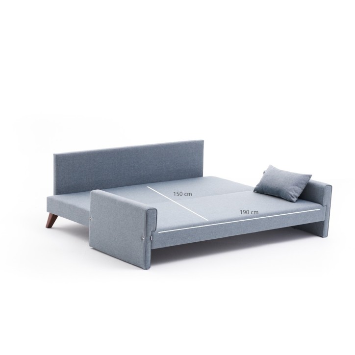 Sofá cama 3 plazas Bella Soft Azul