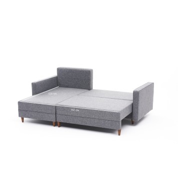 Sofá cama rinconera Aydam izquierdo Gris claro - 825BLC1715