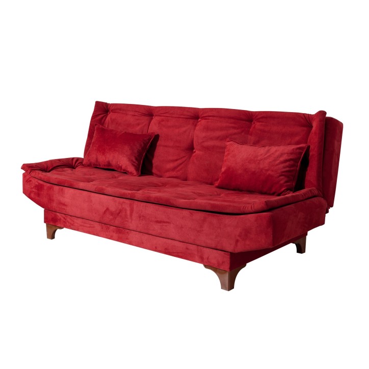 Set sofá cama sillón Kelebek TKM2-0101 Rojo burdeos