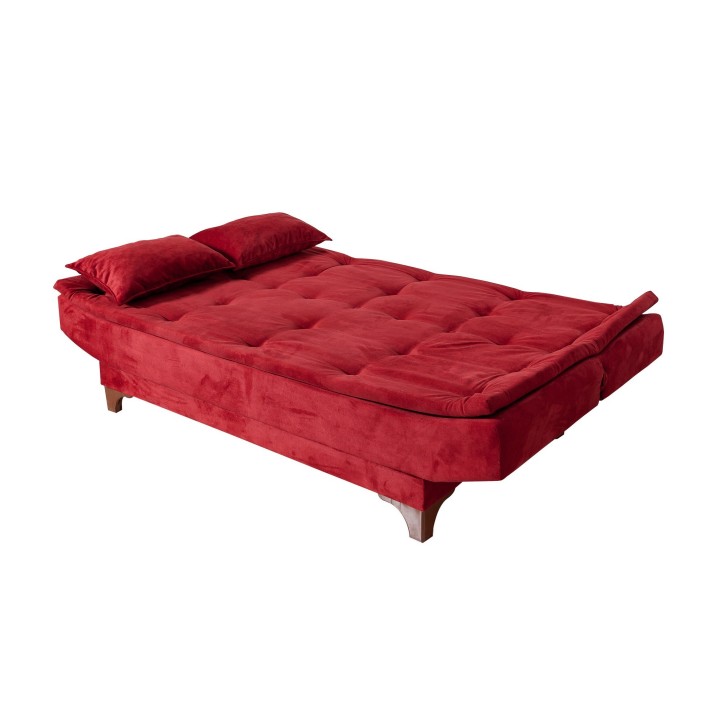 Set sofá cama sillón Kelebek TKM2-0101 Rojo burdeos