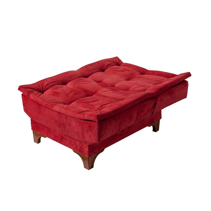 Set sofá cama sillón Kelebek TKM2-0101 Rojo burdeos