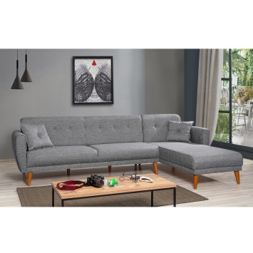 Sofá cama rinconera Aria Gris oscuro - 867UNQ1410