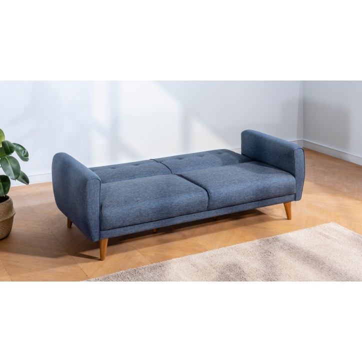 Set sofá cama sillón Aria TKM06-1048 Azul oscuro