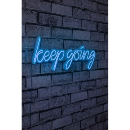 Iluminación LED decorativa de plástico Keep Going azul 53.5x18.5x2 cm