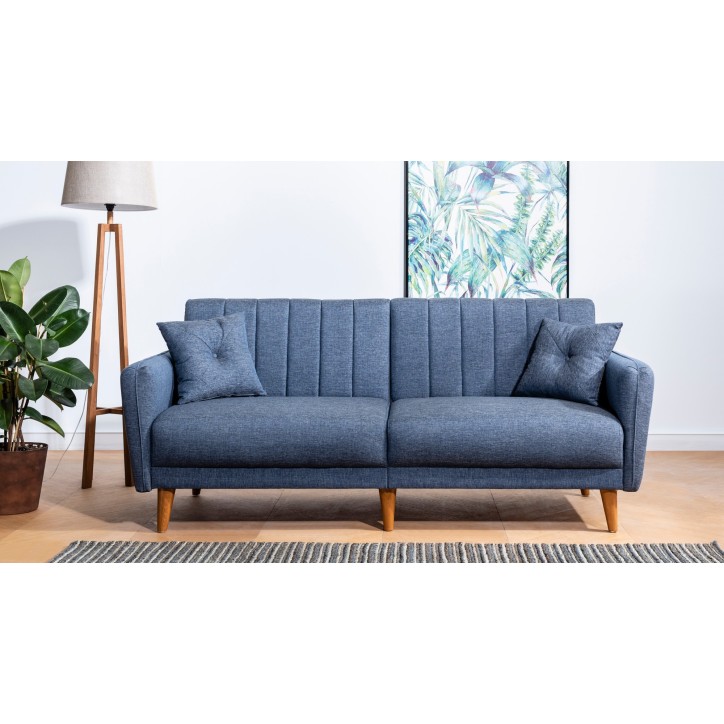 Set sofá cama sillón Aqua TKM06-1048 Azul oscuro