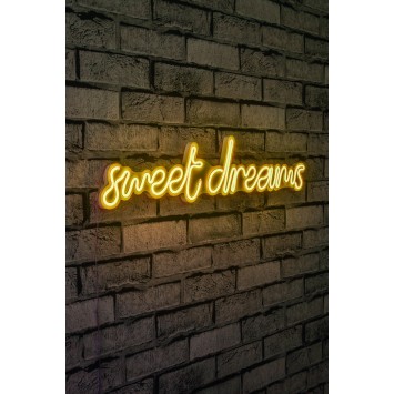 Iluminación LED decorativa de plástico Sweet Dreams amarillo 48x16x2 cm