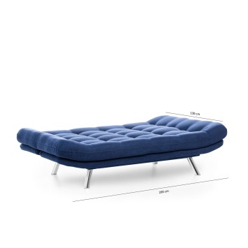 Sofá cama 3 plazas Misa Azul marino - 859FTN1323