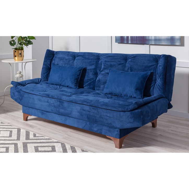 Set sofá cama sillón Kelebek TKM06 0201 Azul oscuro