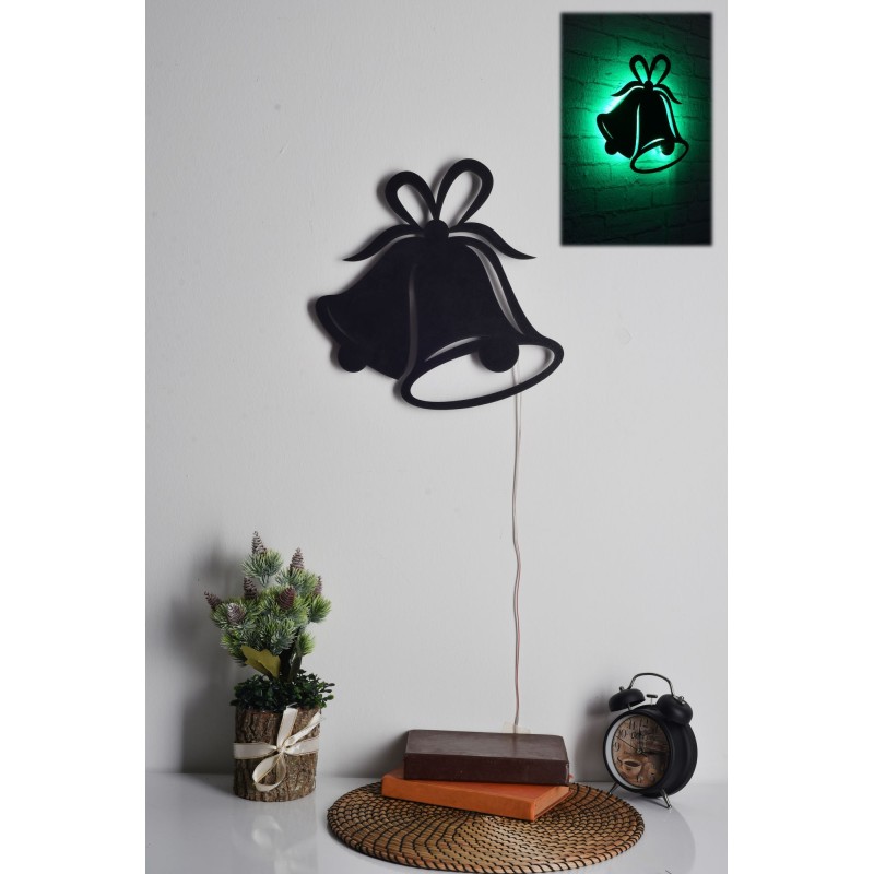 Iluminación LED decorativa Bells 2 verde 28x30 cm