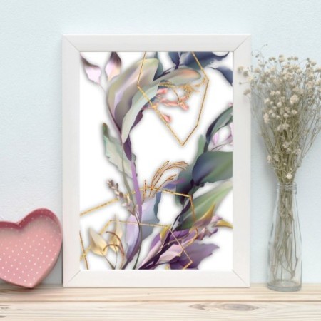 Pintura decorativa enmarcada MDF BC14815624821 multicolor 24x29 cm