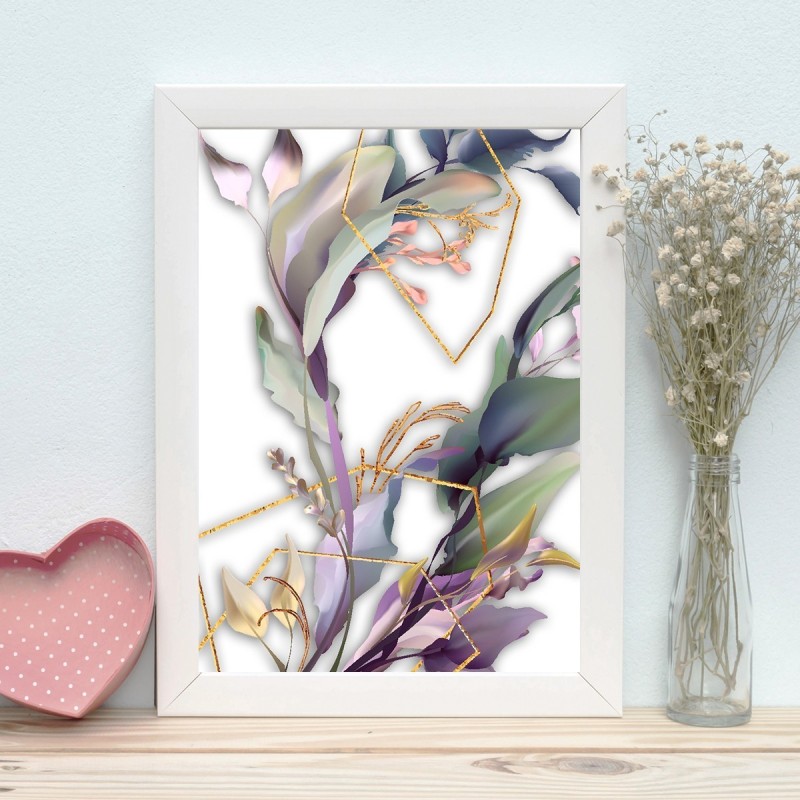 Pintura decorativa enmarcada MDF BC14815624821 multicolor 24x29 cm