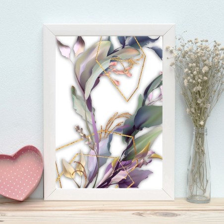 Pintura decorativa enmarcada MDF BC14815624821 multicolor 24x29 cm