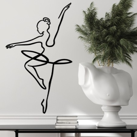 Decoración pared de metal Ballerina 1 negro 70x0.15x42 cm