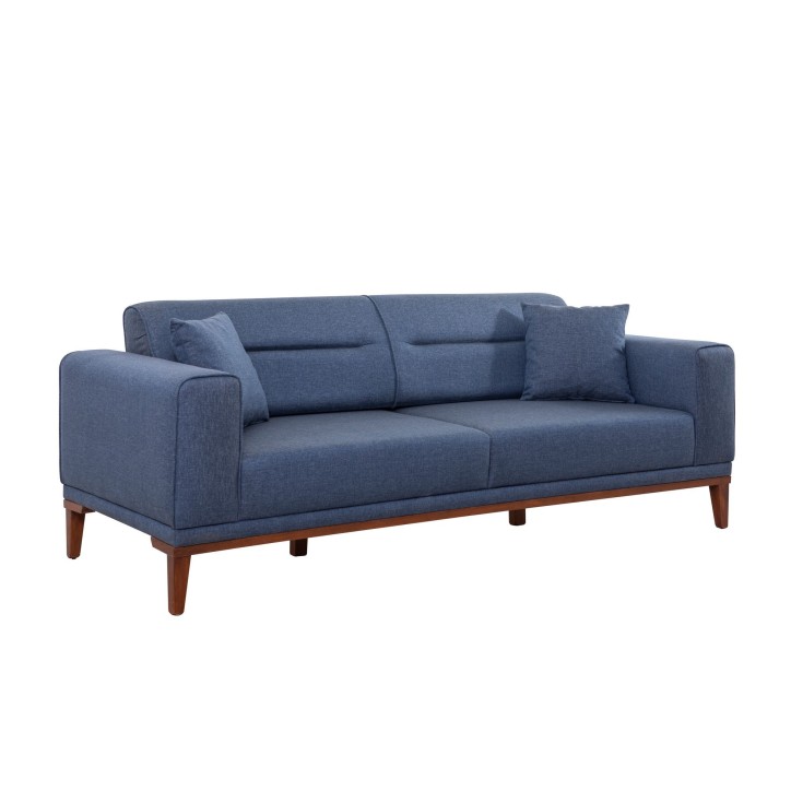 Set sofá cama sillón Liones Tepsili Azul oscuro