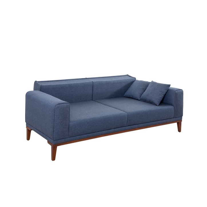 Set sofá cama sillón Liones Tepsili Azul oscuro