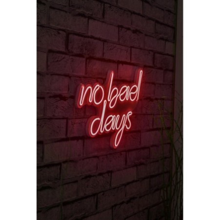 Iluminación LED decorativa de plástico No Bad Days rojo 35x30x2 cm