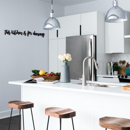 Decoración pared de madera This Kitchen is For Dancing negro