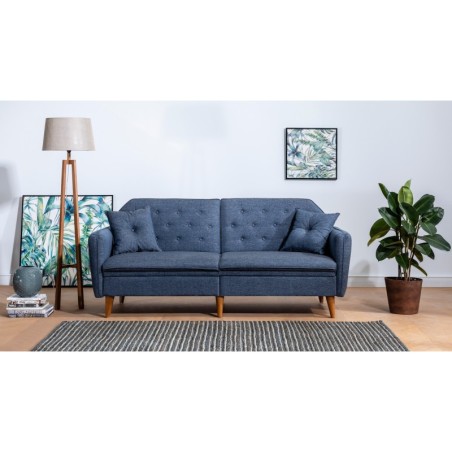 Set sofá cama sillón Terra TKM06-1048 Azul oscuro