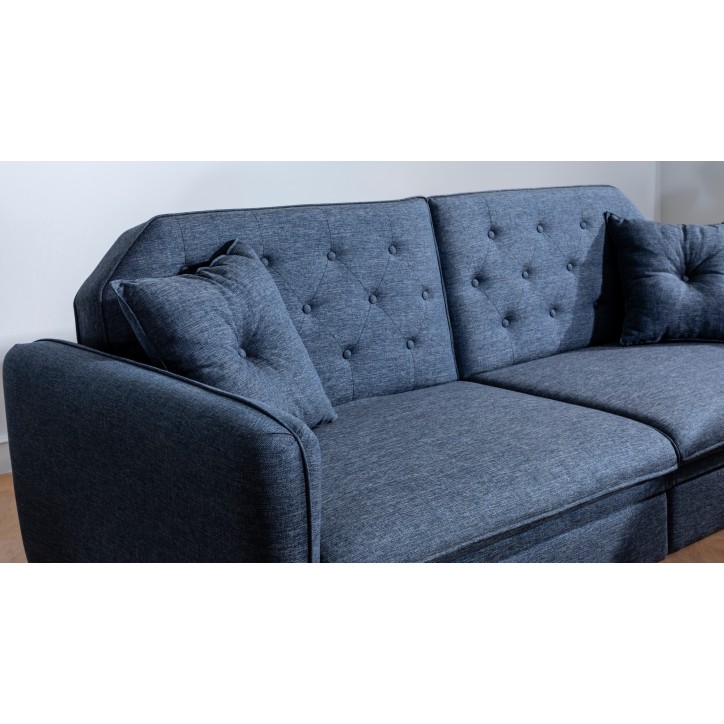 Set sofá cama sillón Terra TKM06-1048 Azul oscuro