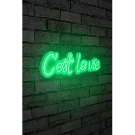 Iluminación LED decorativa de plástico C'est La Vie verde 50x14x2 cm