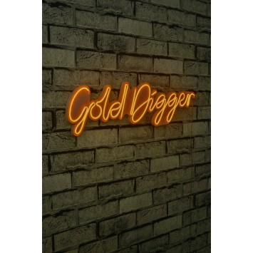 Iluminación LED decorativa de plástico Gold Digger amarillo 64x16x2 cm