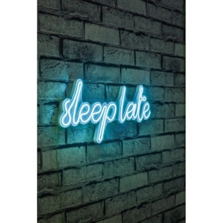 Iluminación LED decorativa de plástico Sleep Late azul 46x20x2 cm