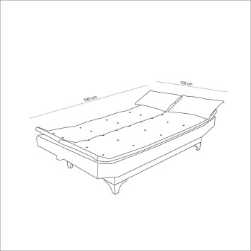 Set sofá cama sillón Santo TKM07-1005 Crema - 867UNQ1644