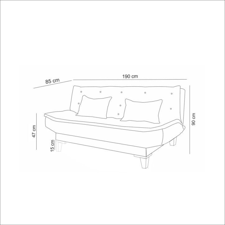 Set sofá cama sillón Santo TKM07-1005 Crema