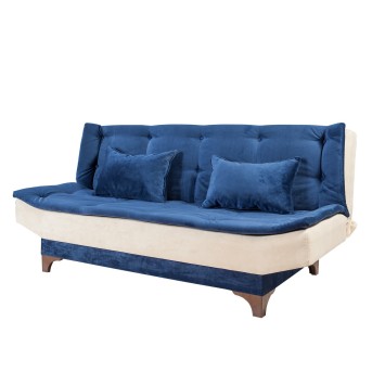 Sofá cama 3 plazas Kelebek Crema azul - 867UNQ1303