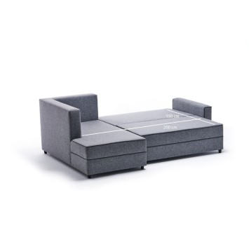 Sofá cama rinconera Ece izquierdo Gris - 825BLC2594