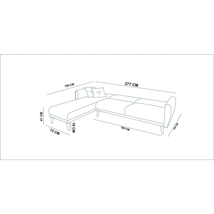 Sofá cama rinconera Aria Antracita