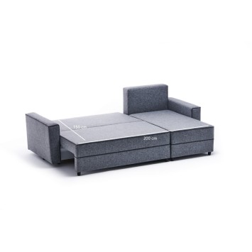 Sofá cama rinconera Ece derecho Gris - 825BLC2593