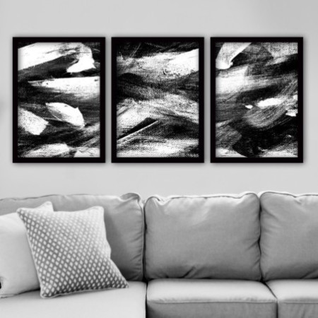 Cuadro decorativo enmarcado 3SC198 multicolor 35x45 cm (3 piezas)