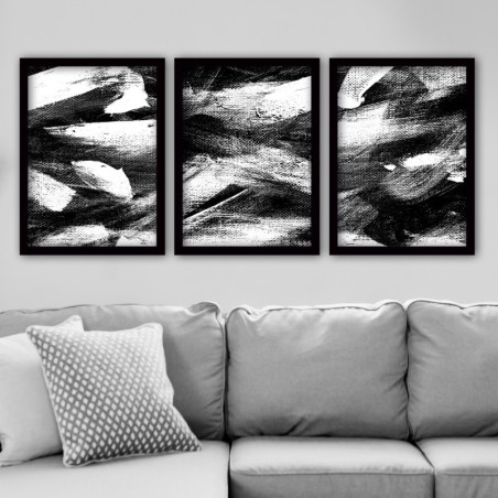 Cuadro decorativo enmarcado 3SC198 multicolor 35x45 cm (3 piezas)