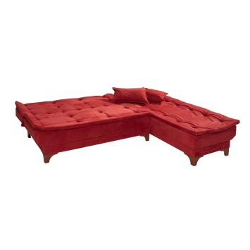 Sofá cama rinconera Kelebek derecho Rojo burdeos - 867UNQ1415