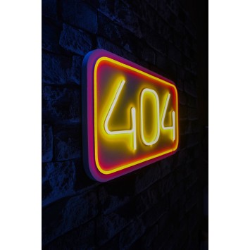 Iluminación LED decorativa de plástico 404 Not Found amarillo rojo 25x44x2 cm