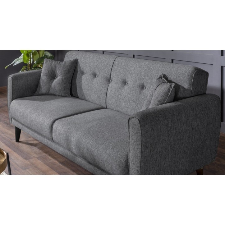 Set sofá cama sillón Aria TAKIM4-S 94216 Gris oscuro