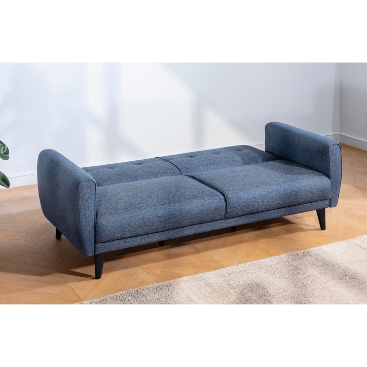 Set sofá cama sillón Aria TAKIM6-S 1048 Azul marino