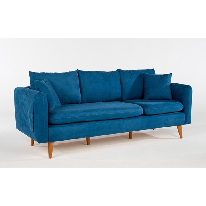 Set sofá sillón Sofia TKM05-0201 Azul oscuro