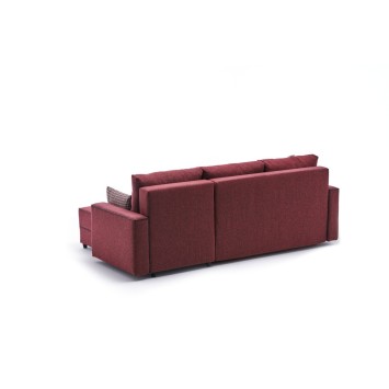 Sofá cama rinconera Ece derecho Rojo burdeos - 825BLC2599