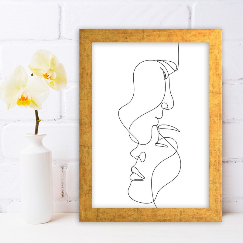Pintura decorativa enmarcada MDF AC99386070 multicolor 24x29 cm