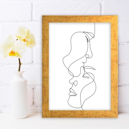 Pintura decorativa enmarcada MDF AC99386070 multicolor 24x29 cm