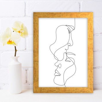Pintura decorativa enmarcada MDF AC99386070 multicolor 24x29 cm